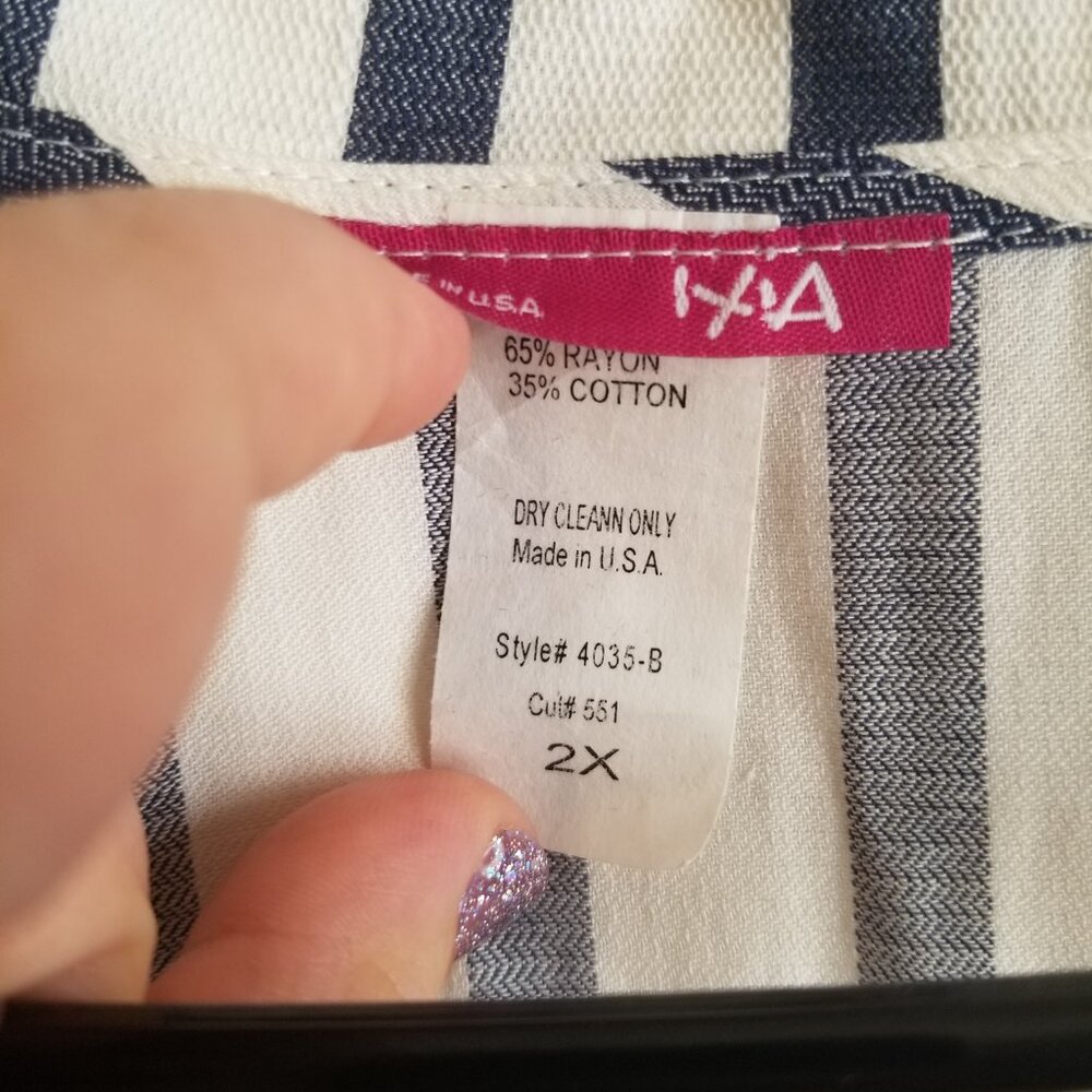 Ixia blue and white wrap tie dress - Picture 3 of 7